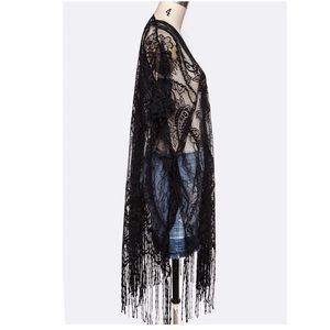 Sweaters - Just In! Fringe Lace Kimono Cardigan Sweaters - Just In! Fringe Lace Kimono Cardigan